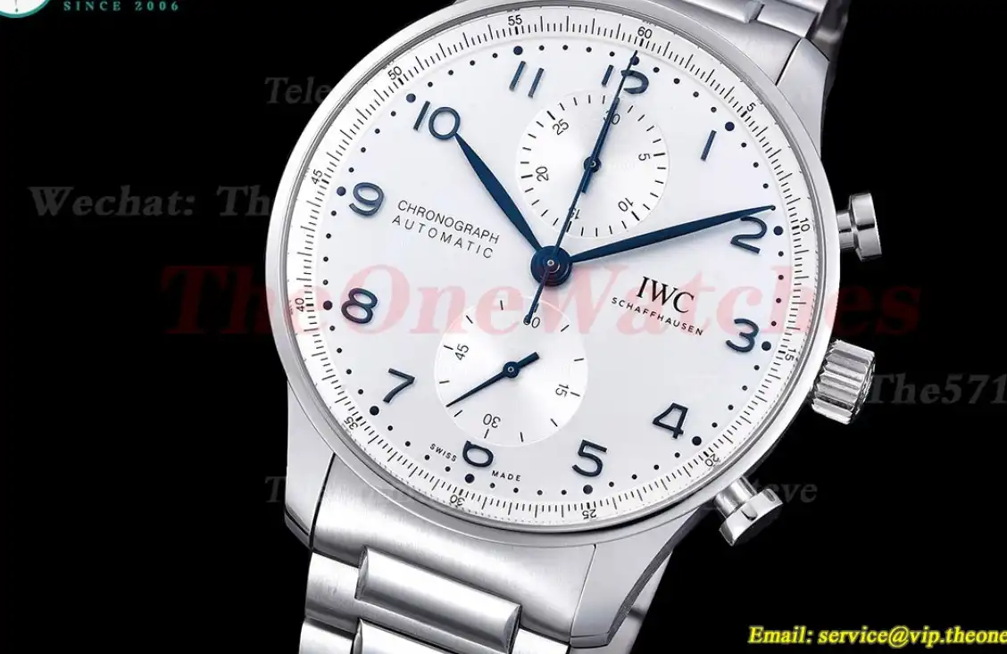 Portuguese Chrono IW371617 41mm SS SS White Num ZF A69355