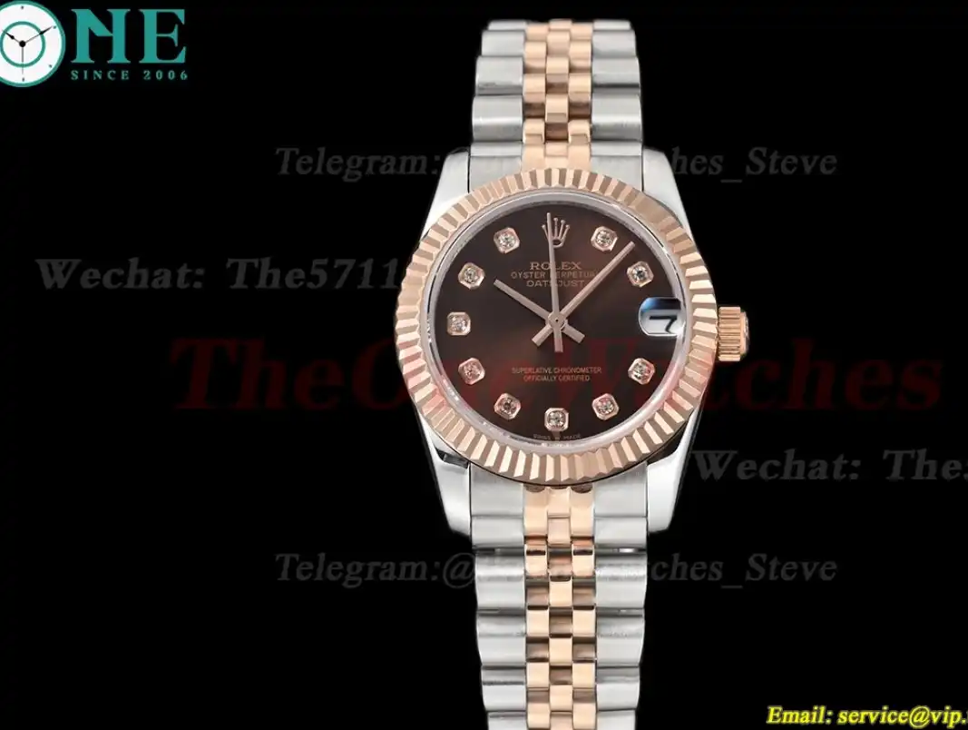 Datejust 28mm RG SS Brown Dia GDF MY8215