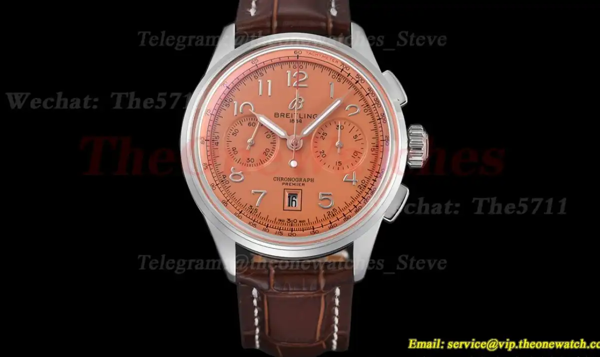 Premier B01 Chronograph 42mm SS LE Reddish Brown Dial BLSF V2 A7750 Mod