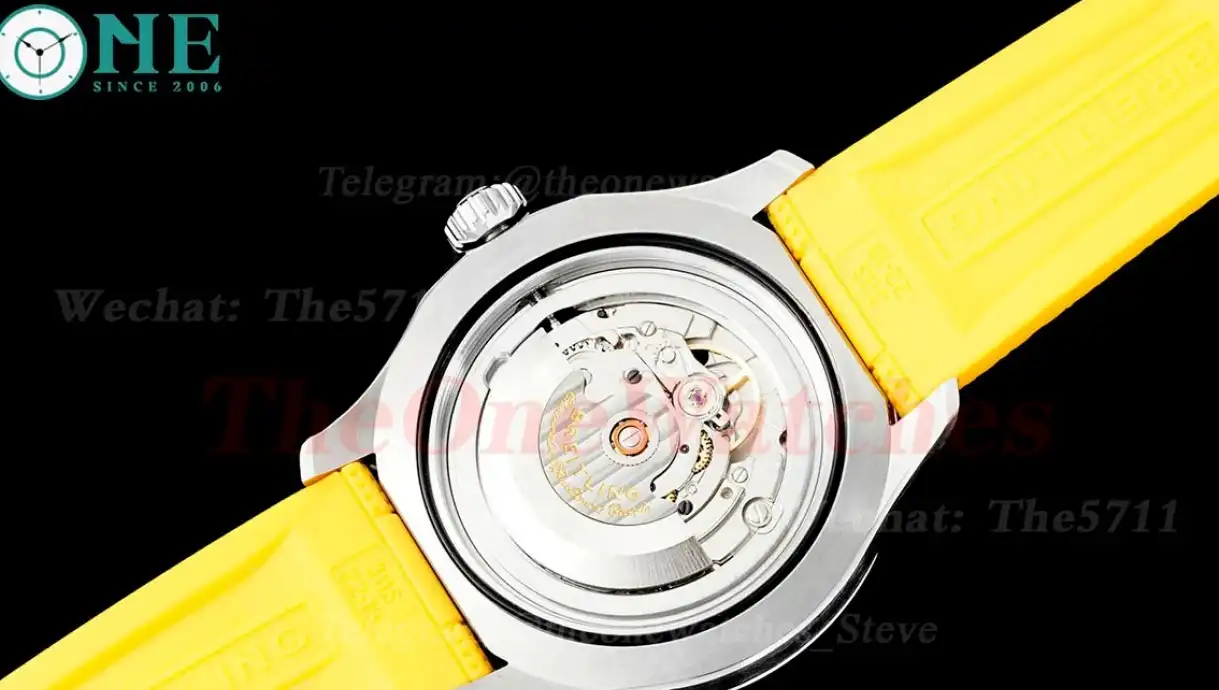 Superocean 42mm SS RU Colorful Dial on Yellow Rubber Strap TF A2824