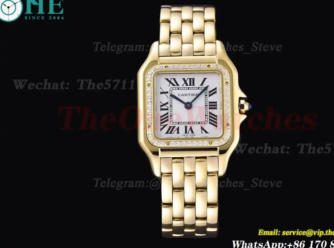 Panthere Secrete De Ladies 27mm Dia YG YG White Dial 8848F Swiss Qtz