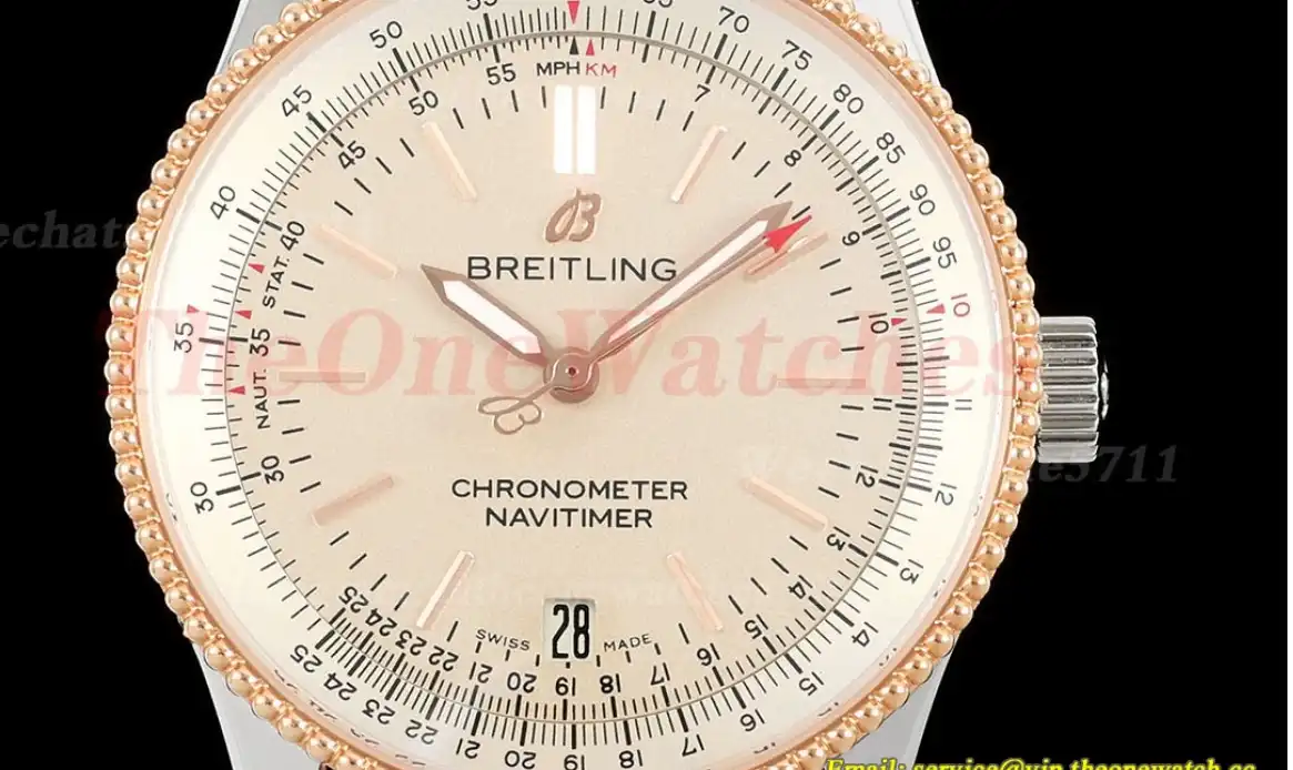 Navitimer 1 41mm Date RG SS LE Cream Wht TF A2824