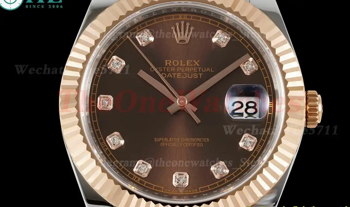 Datejust 126331 41mm Oys RG SS Brown Dia EWEF A3235