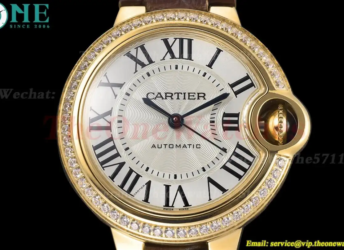 Ballon Bleu De Cartier 33mm Dia YG LE White Dial GDF NH05