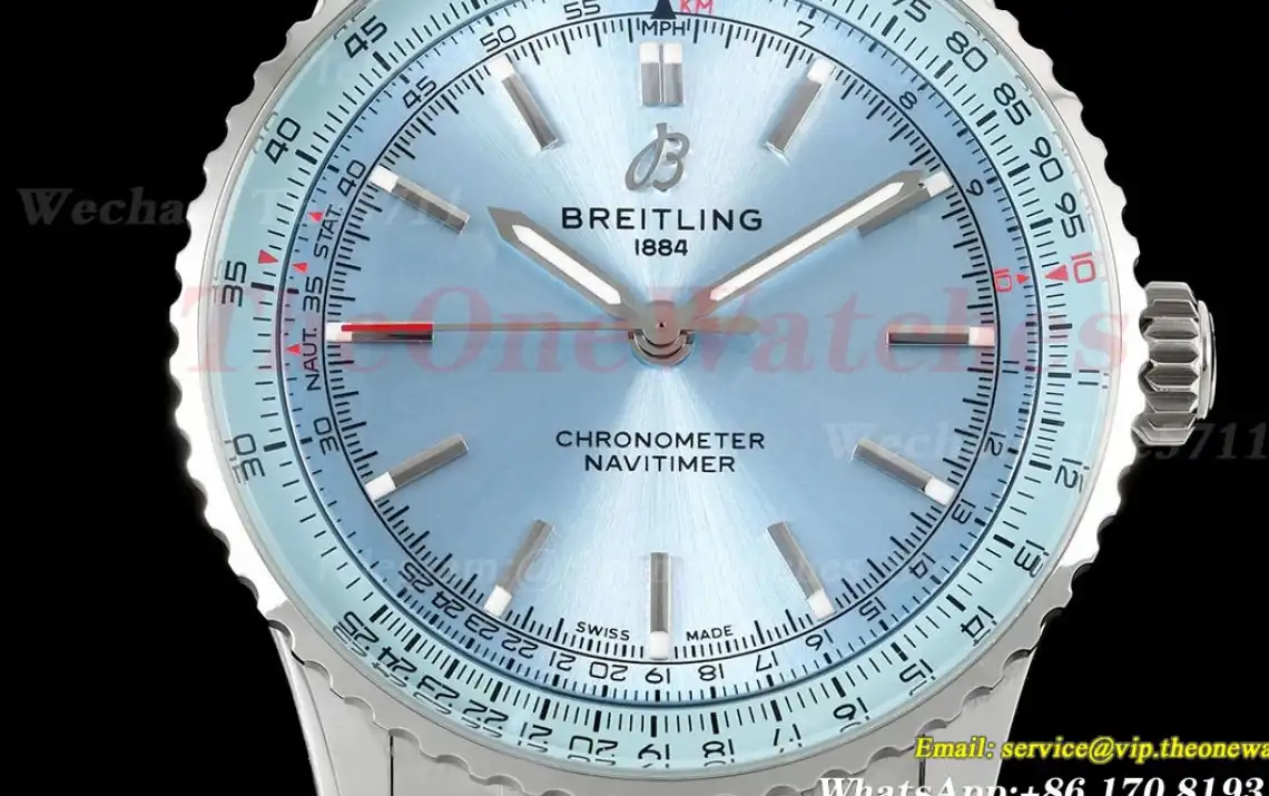 Navitimer 1 2024 41mm Date SS SS Ice Blue Dial TF A2824