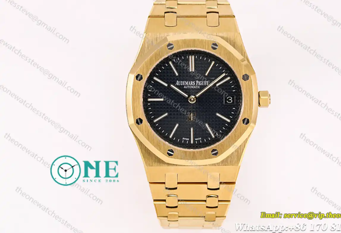 Audemars Piguet - Royal Oak 39MM 15202 Blue Textured Dial 316L YG YG KZF Cal.2121