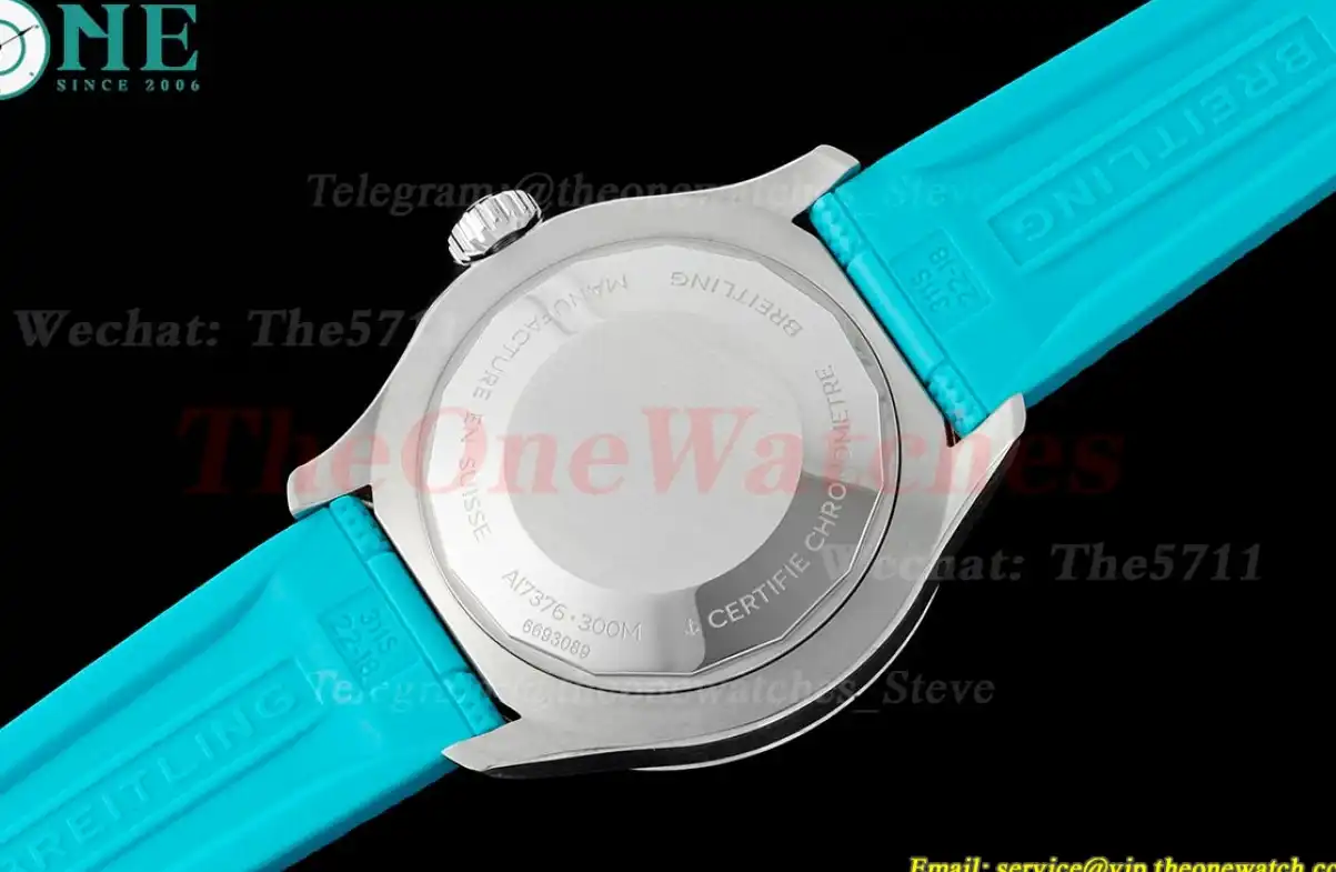 Superocean 42mm SS RU Colorful Dial on Blue Rubber Strap TF A2824