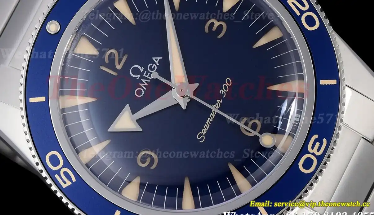 Seamaster 300m 41mm No Date SS SS Navy Blue Dial VSF A8912