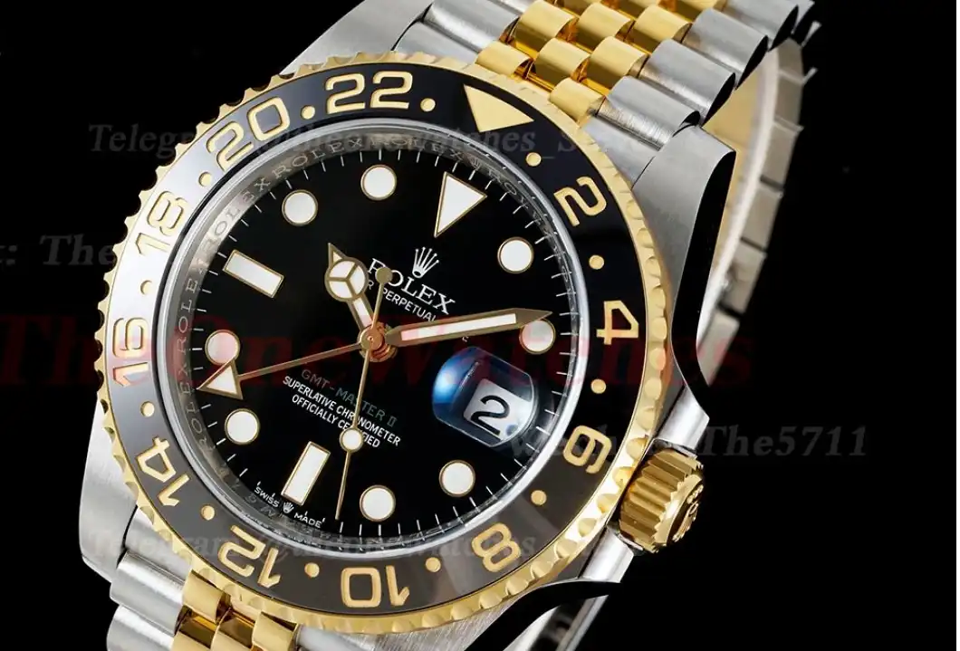 GMT Master II 126713 GRNR Jub 40mm SS YG Black Dial EWEF VR3285