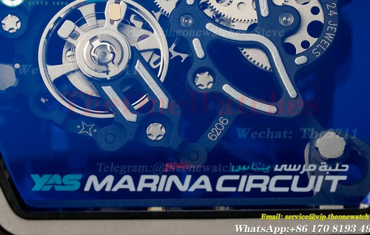 RM055 Yas Marina Circuit Blue NTPT RU Skeleton Dial ZF RMUL2 Super Clone