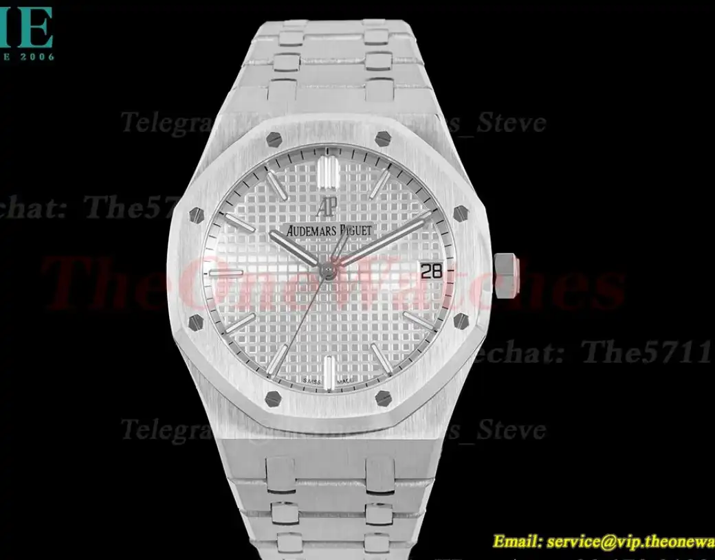 Royal Oak 41mm 15500 SS SS Silver Stk APSF A4302 Super Clone