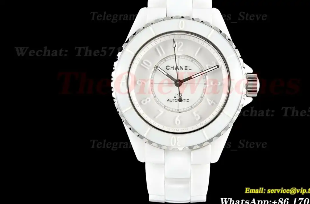 J12 38mm White Ceramic Cer White Num HTF A21.1