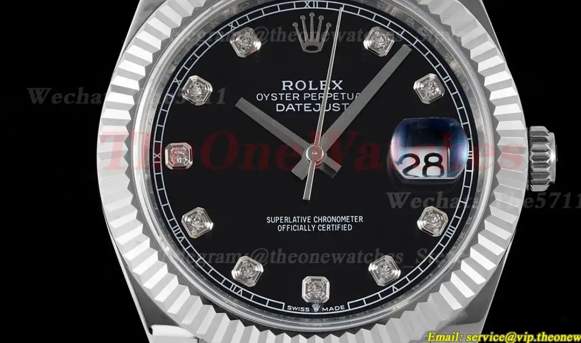 Datejust 126334 41mm SS SS Black Dia EWEF A3235