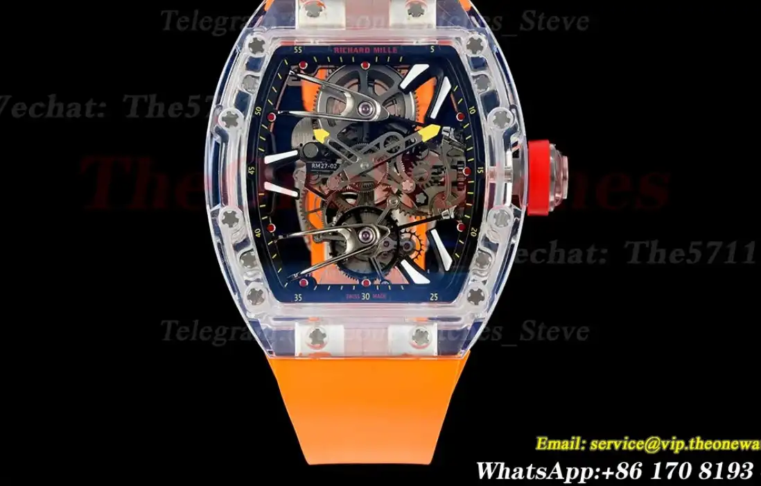 RM27-02 Skeleton Dial on Orange Rubber Strap RMF Tourbillon