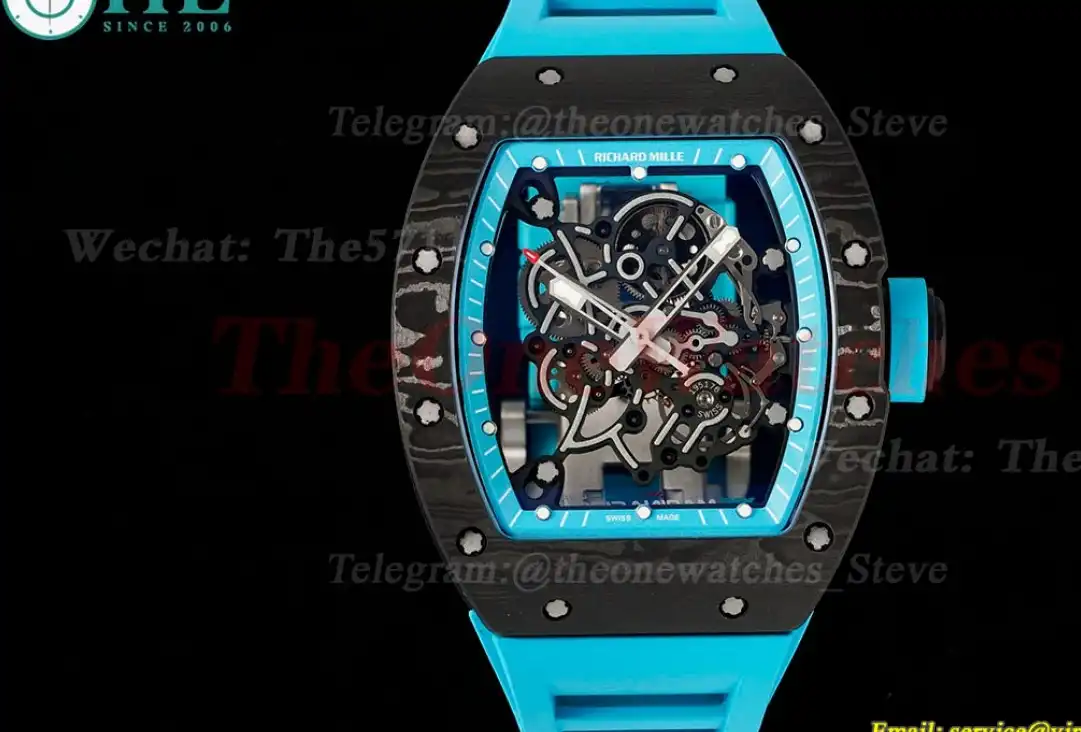 RM055 Yas Marina Circuit Blue NTPT RU Skeleton Dial ZF RMUL2 Super Clone