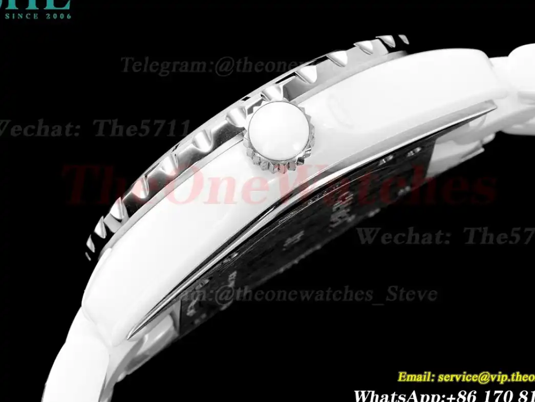 J12 33mm White Ceramic Cer SS Case Back HTF Quartz