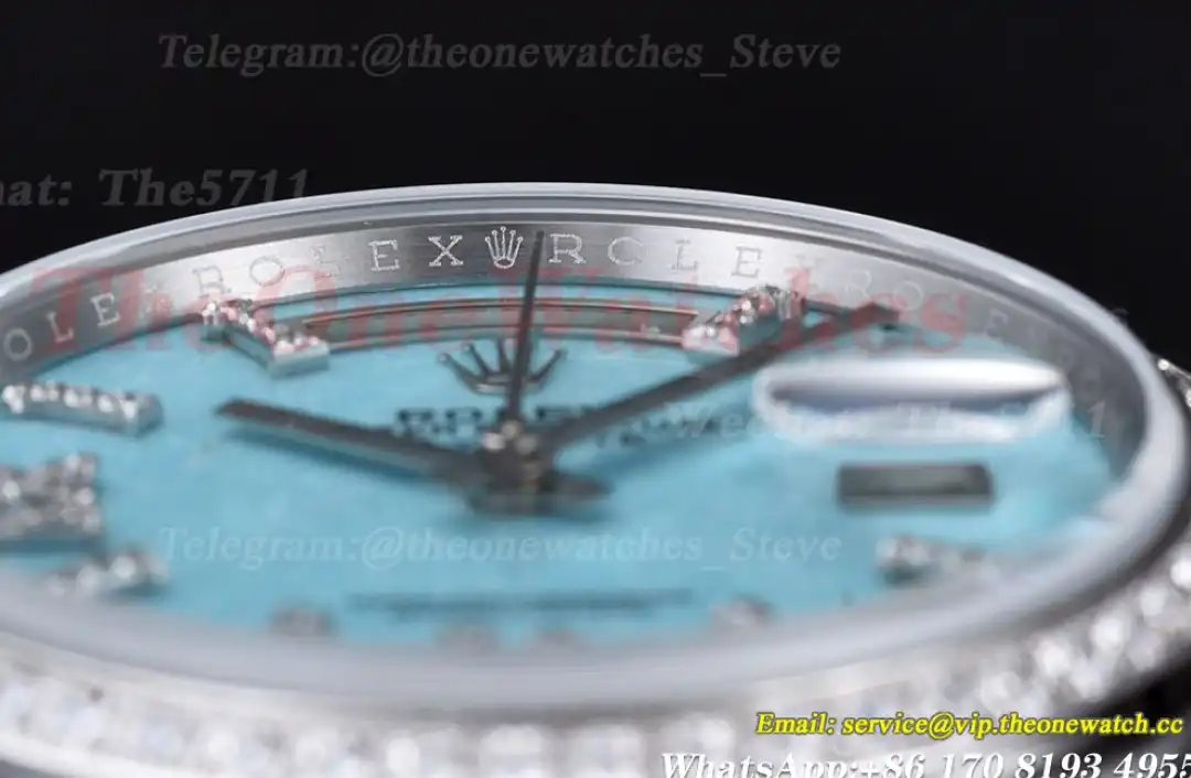 DayDate 36mm SS SS Dia Pres Turquoise Dial RAF A2836