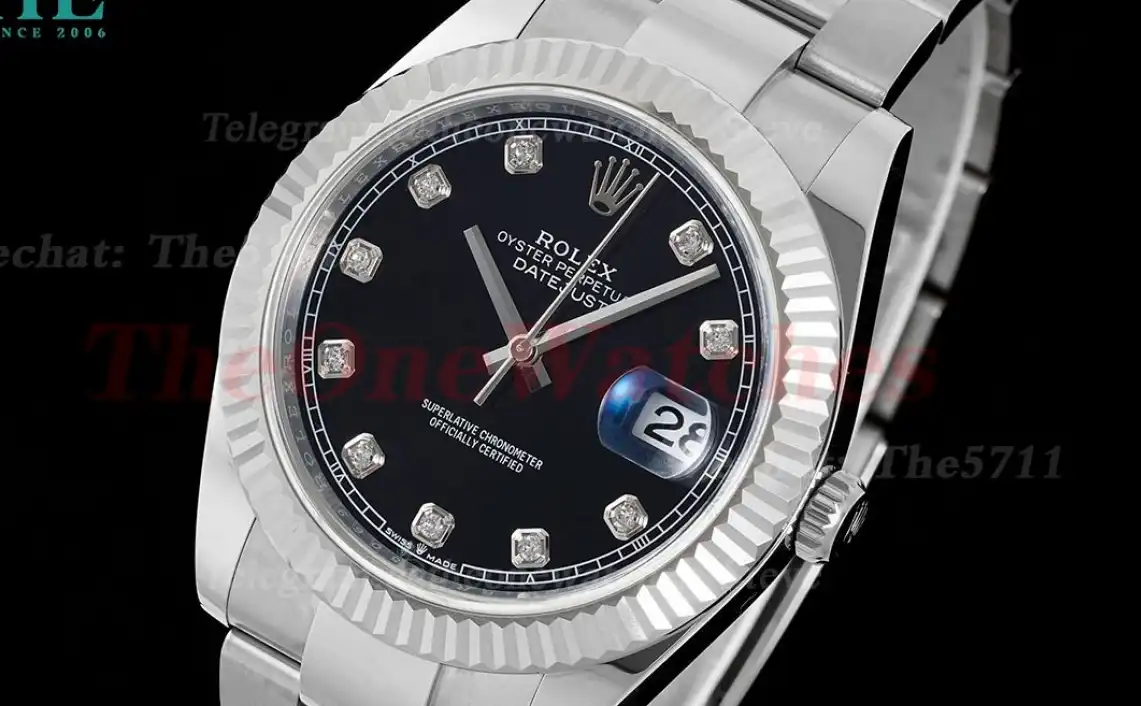 Datejust 126334 41mm SS SS Black Dia EWEF A3235