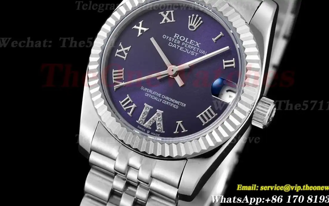 Datejust 31mm 278274 SS SS Purple Rmn GDF MY8215