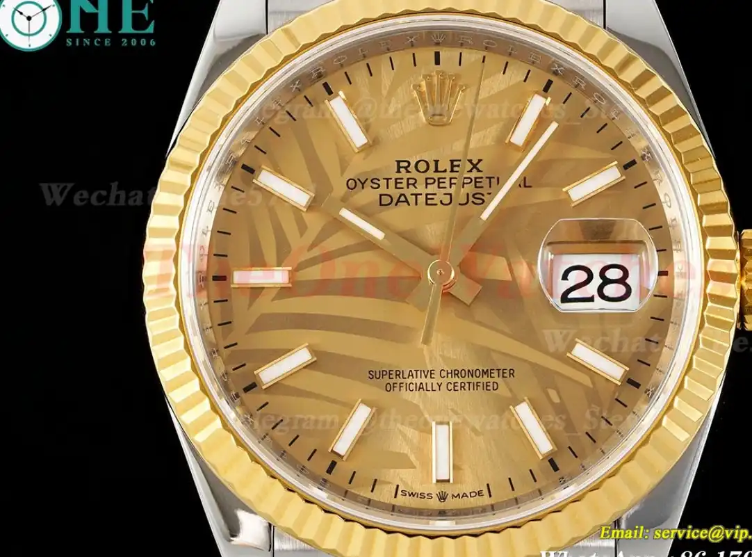 Datejust 126233 36mm Jub SS YG Gold Palm Motif Dial VSF VS3235