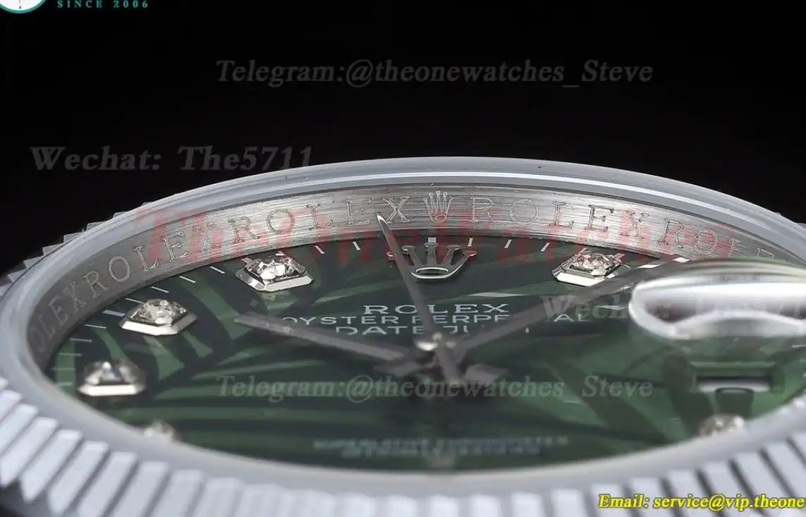 Datejust 126234 36mm Jub SS SS Green Palm Motif GDF MY8215