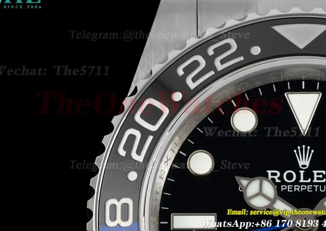 GMT Master II 126710 Batman Oys 40mm SS SS Black Dial QF VR3285