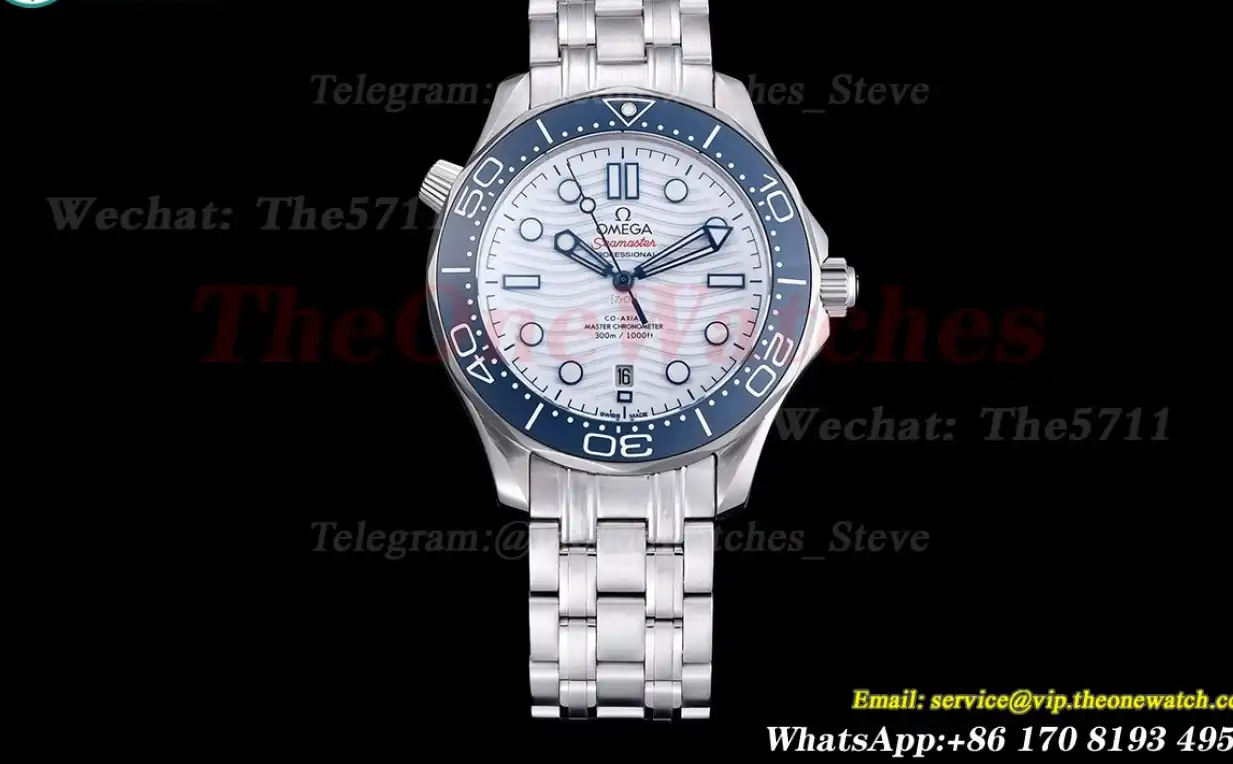 Seamaster 300m 42mm SS SS White Dial GDF MY8215