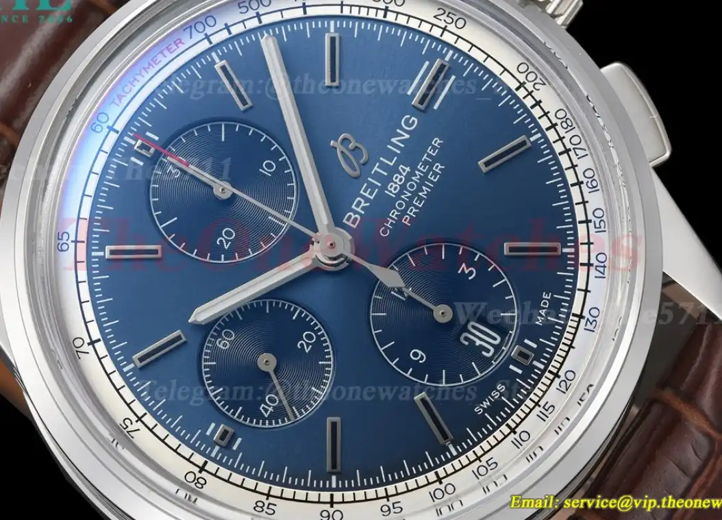 Premier Chronograph 42mm SS LE Blue Dial BLSF A7750