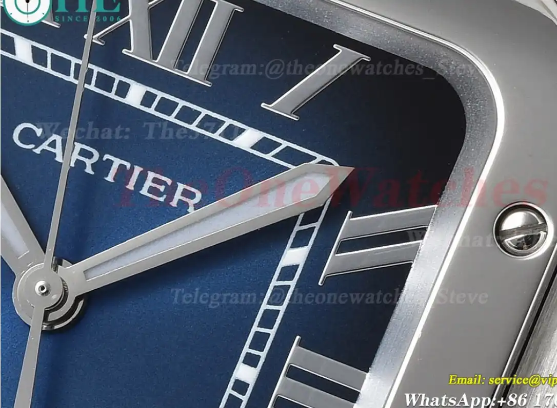 Santos De Cartier 35mm SS SS Blue Dial BVF MY9039