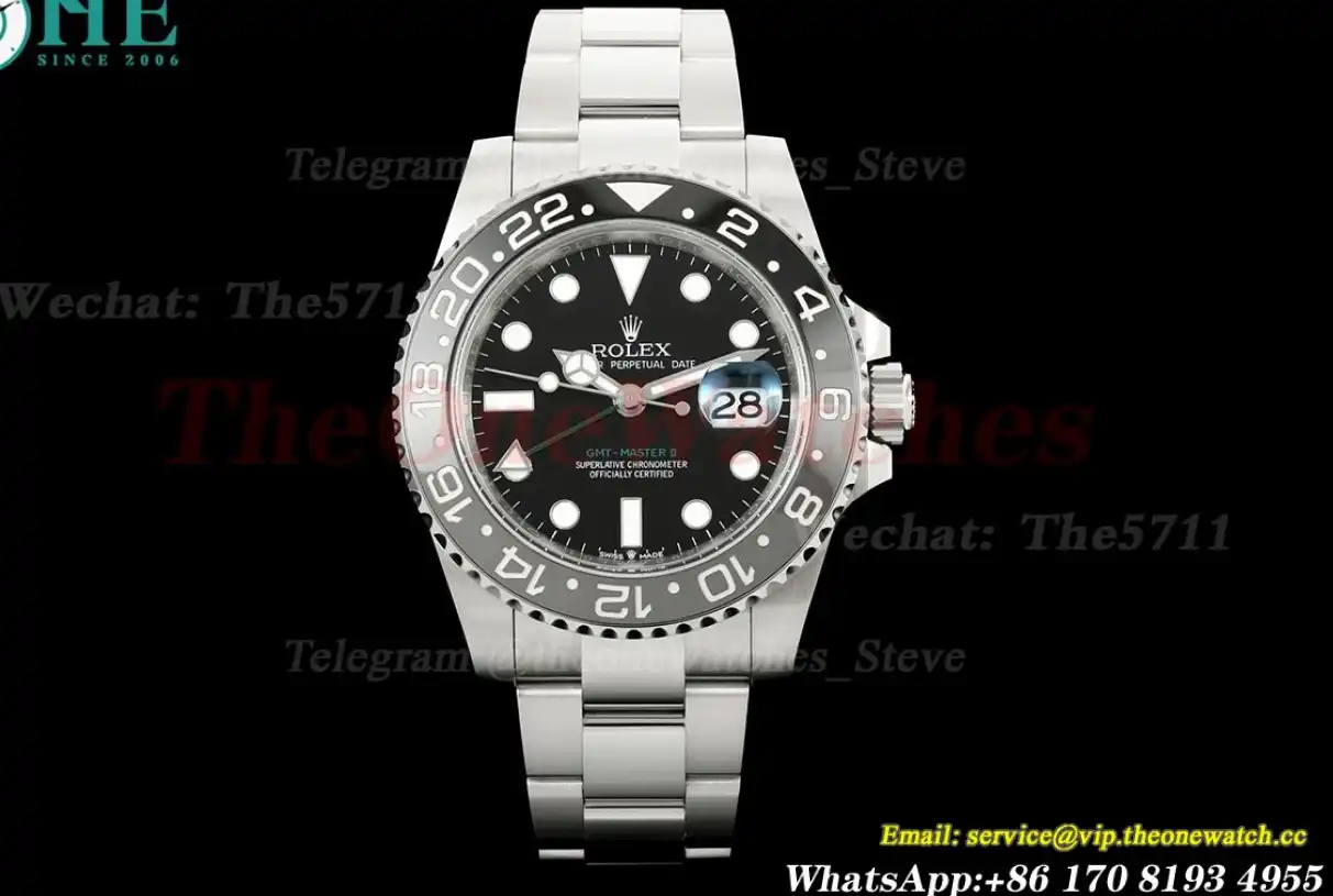 GMT Master II 126710 Bruce Wayne Oys 40mm SS SS Black Dial EWEF V2 SH3285