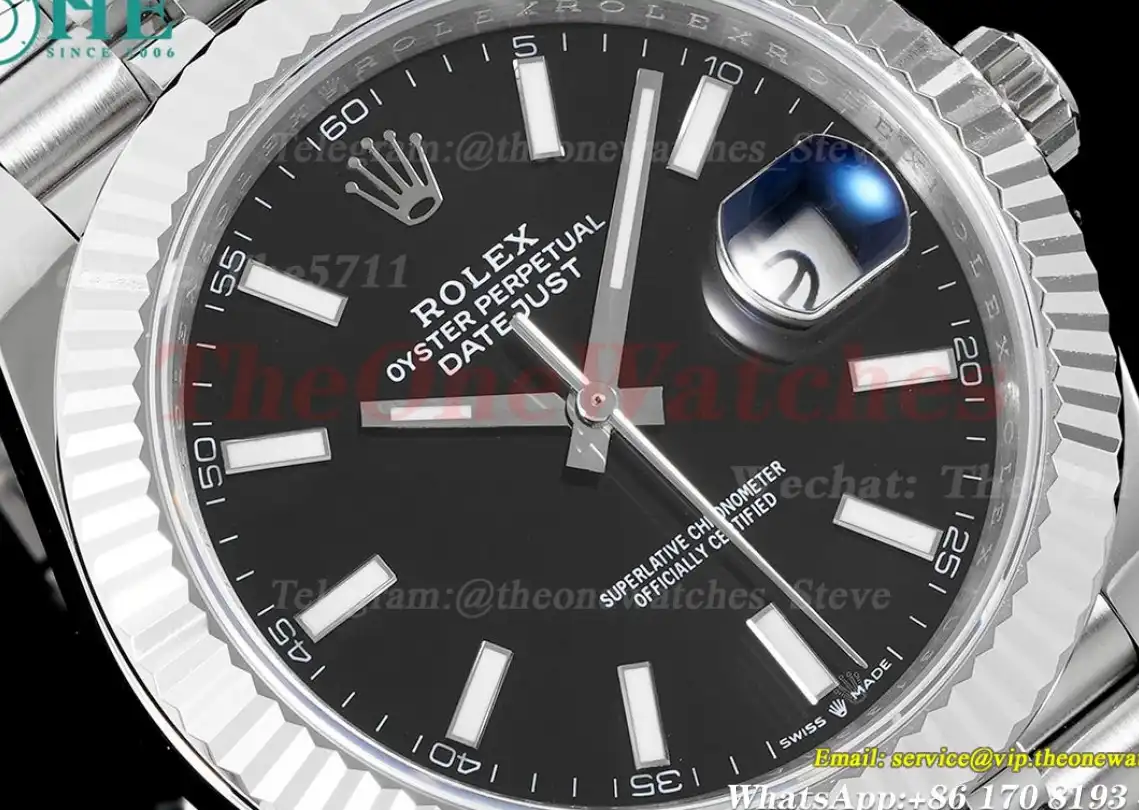 Datejust 126334 41mm Jub 904L SS SS Black Stk ARF VR3235