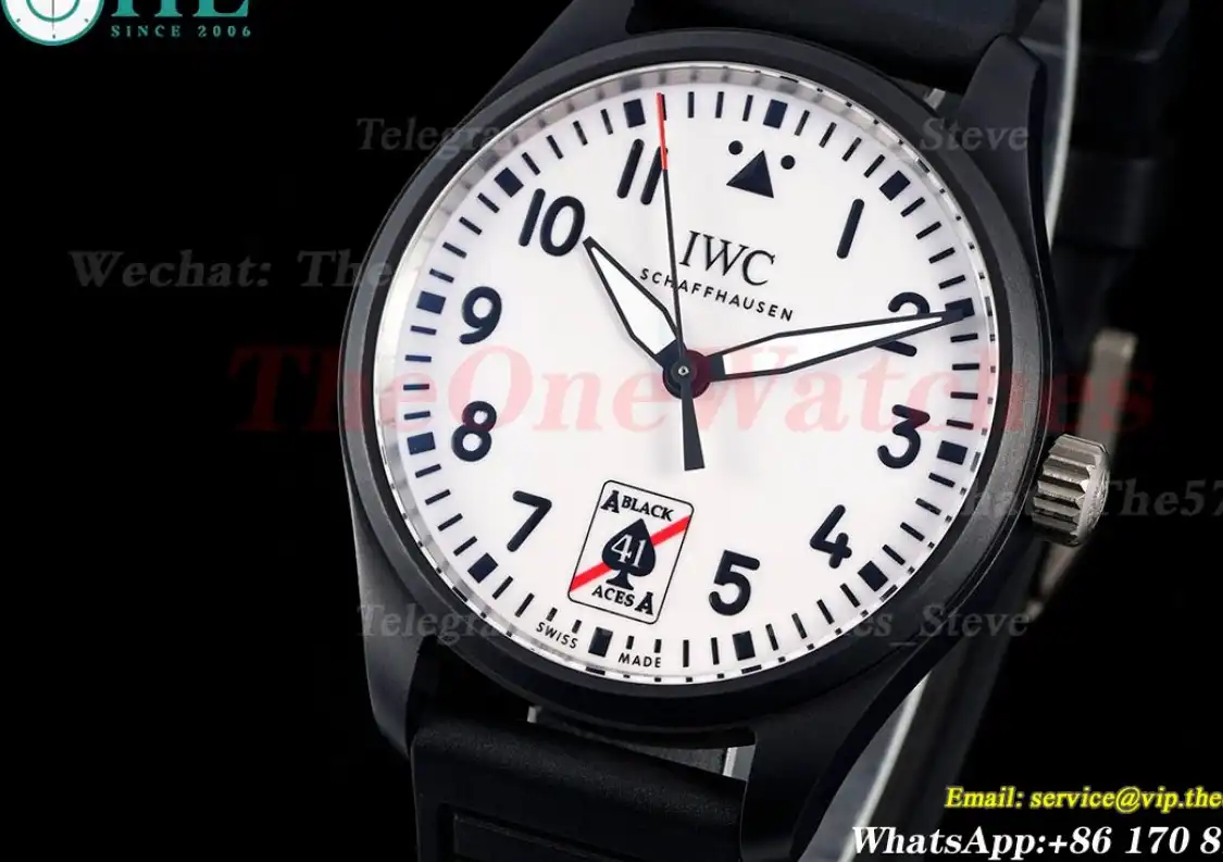 Pilot Mark Black Aces 41mm Cer RU White Dial M+ MY9015