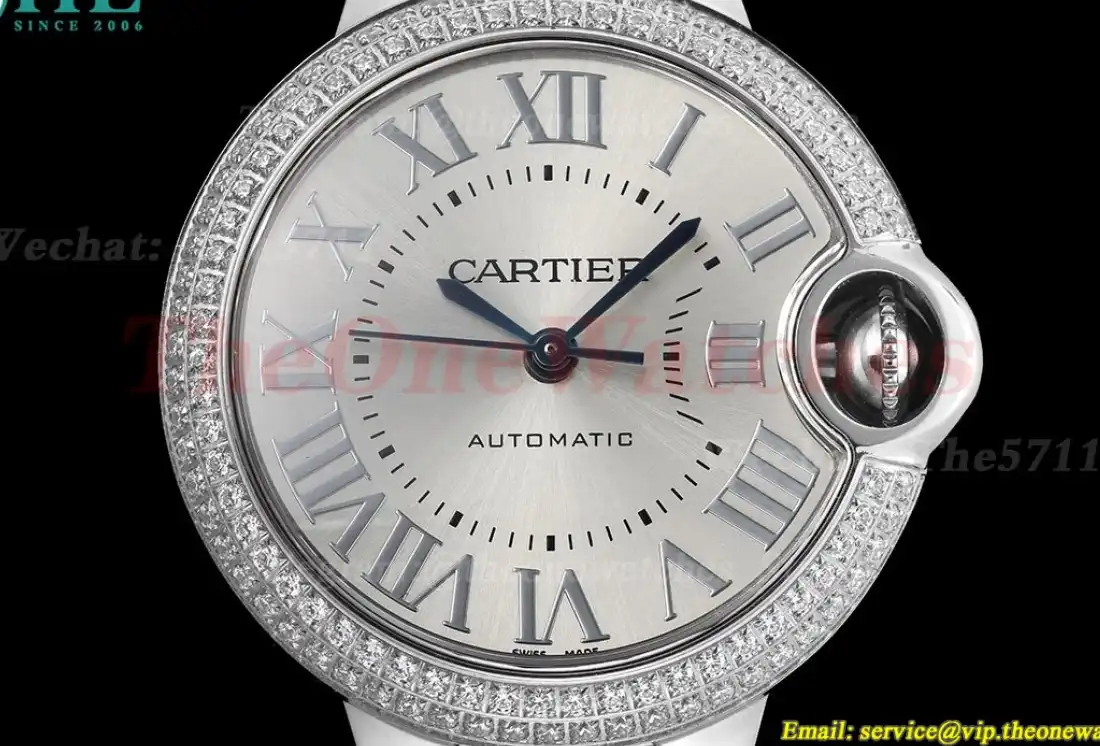 Ballon Bleu De Cartier 33mm SS SS Silver Rmn GDF NH05