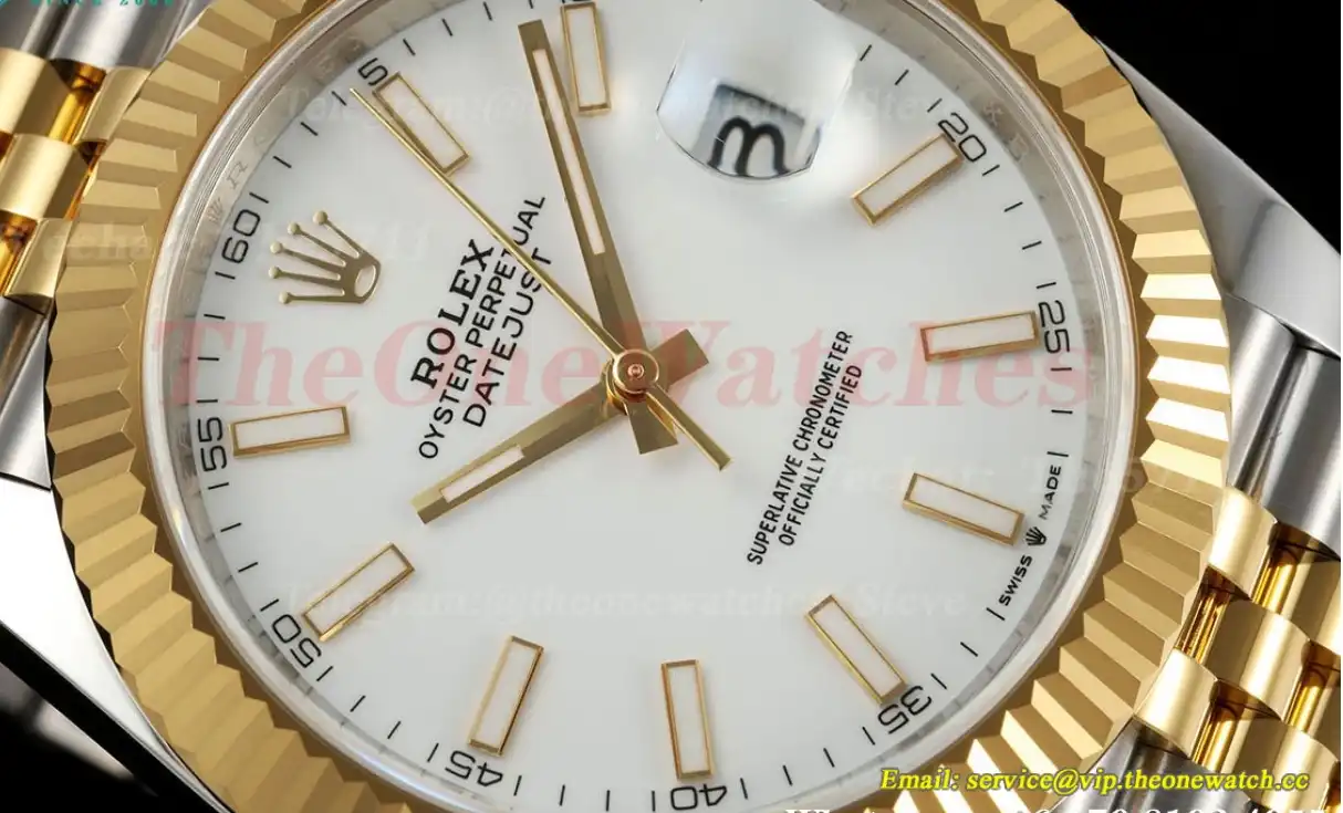 Datejust 126333 41mm Jub YG SS White Stk EWEF A3235