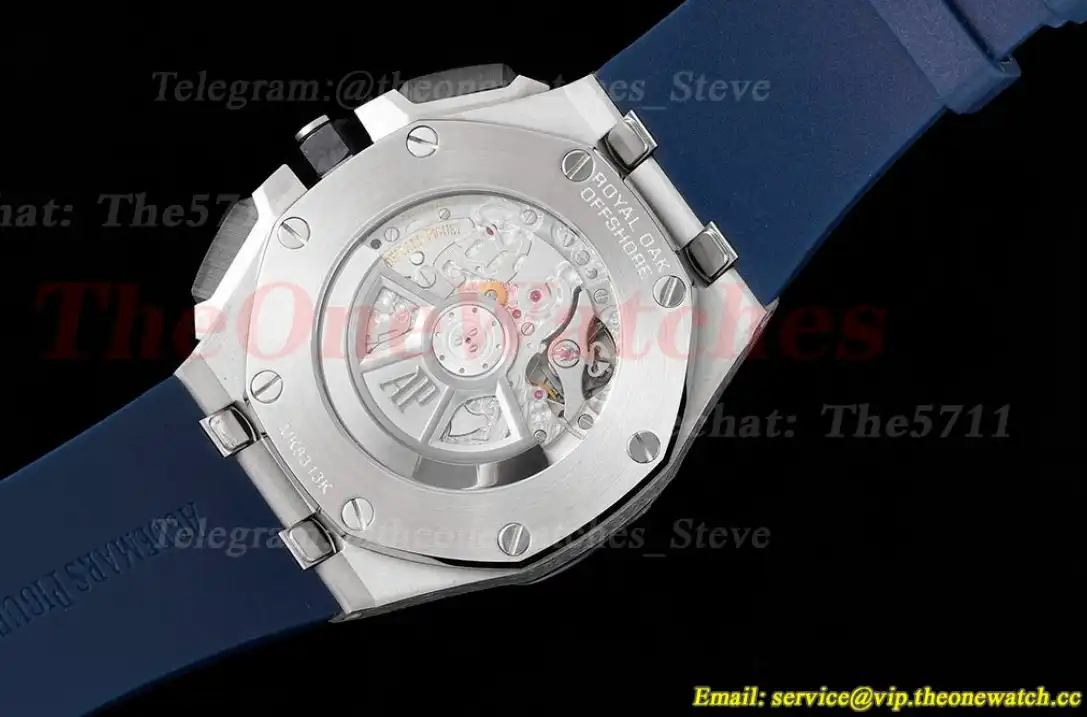 Royal Oak Offshore Chrono 43mm SS RU Blue Silver APF A7750