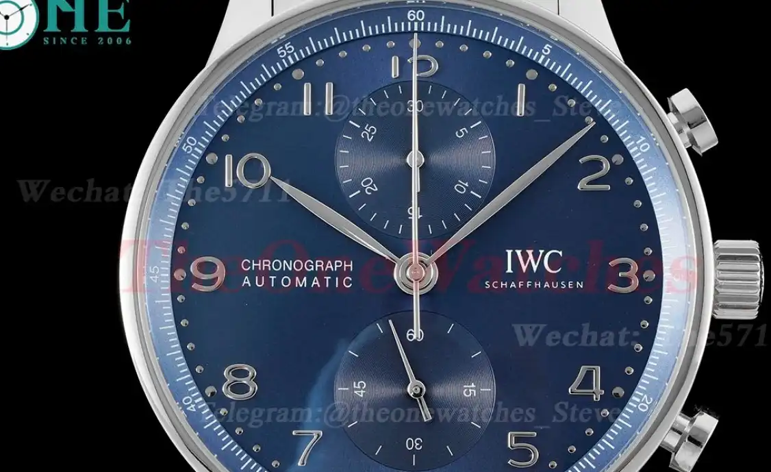 Portuguese Chrono IW371617 41mm SS SS Blue Num AZF A69355