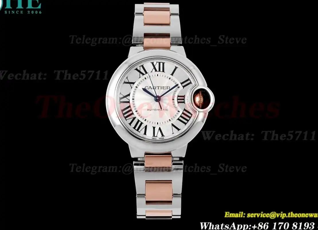 Ballon Bleu De Cartier 33mm RG SS White Dial AF NH05