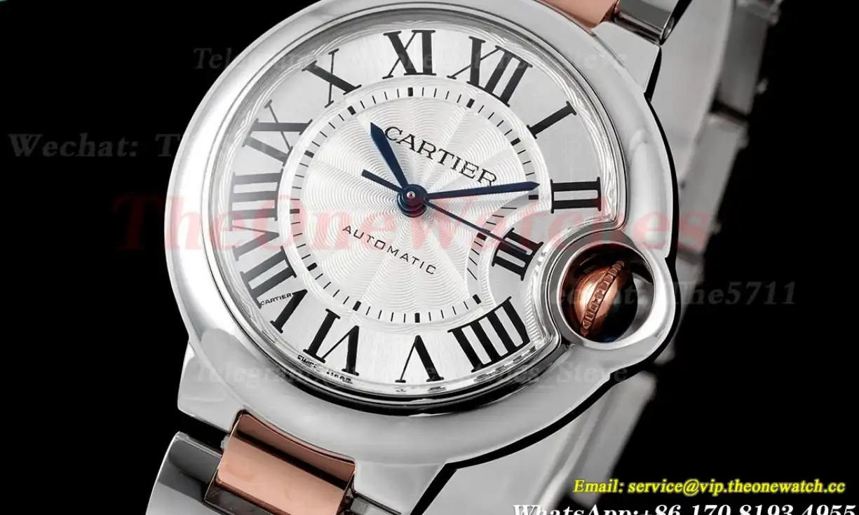 Ballon Bleu De Cartier 33mm RG SS White Dial AF NH05