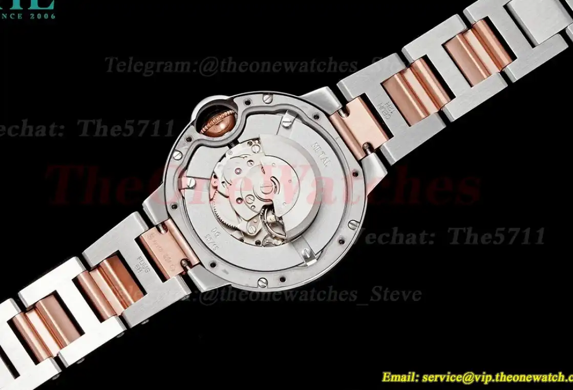 Ballon Bleu De Cartier 33mm RG SS Pink Mop Dial AF NH05