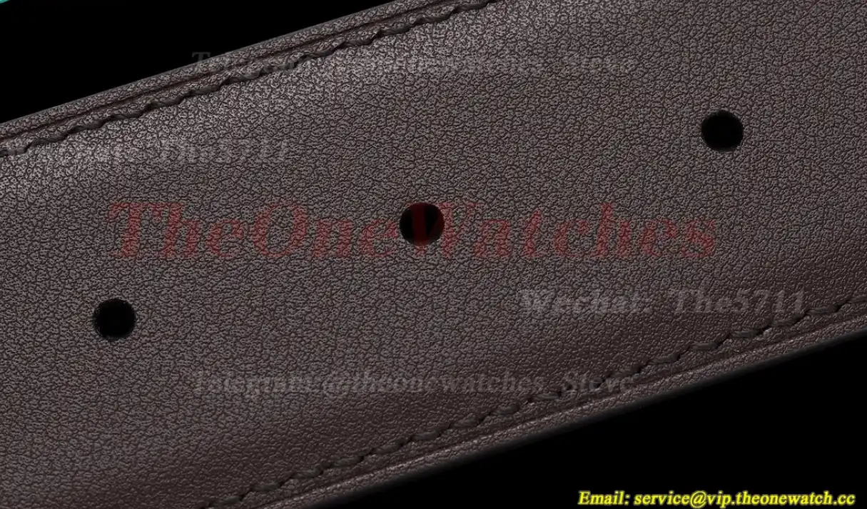 YG Hermes SS Buckle on Brown Leather Belt 3.8cm