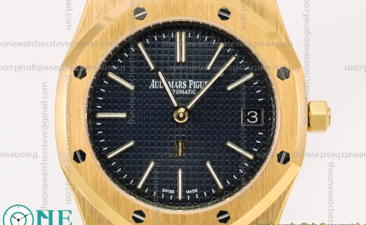 Audemars Piguet - Royal Oak 39MM 15202 Blue Textured Dial 316L YG YG KZF Cal.2121