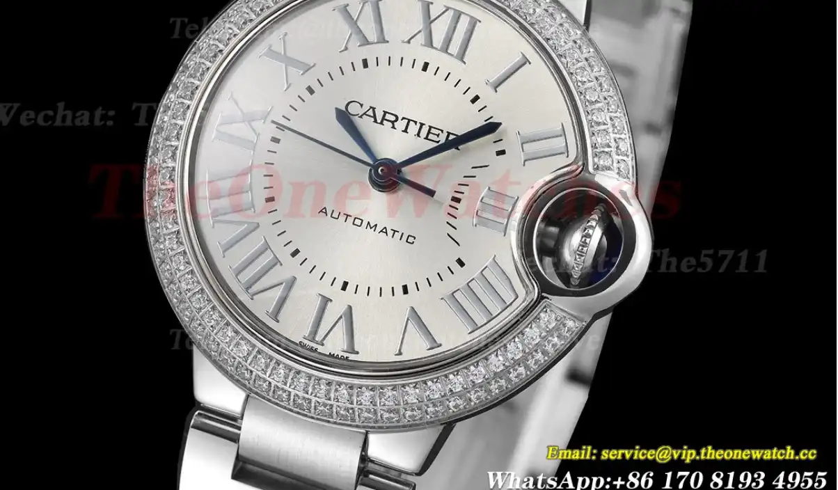 Ballon Bleu De Cartier 33mm SS SS Silver Rmn GDF NH05