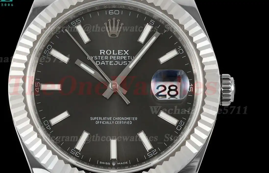 Datejust 126334 41mm Jub SS SS Grey Stick EWEF A3235