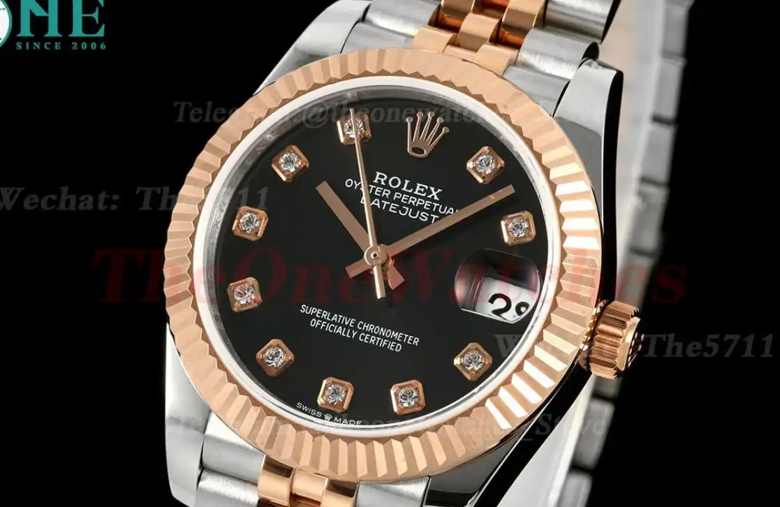 Datejust 278271 31mm Jub RG SS Black Dia GMF A2824