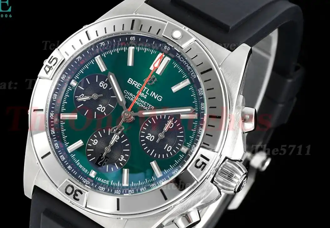 Chronomat B01 42MM SS RU Green Stk TF A7750