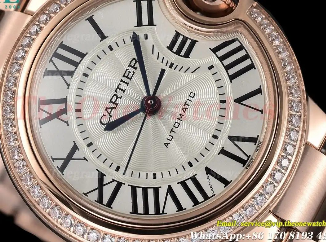 Ballon Bleu De Cartier 33mm RG RG White Rmn GDF NH05