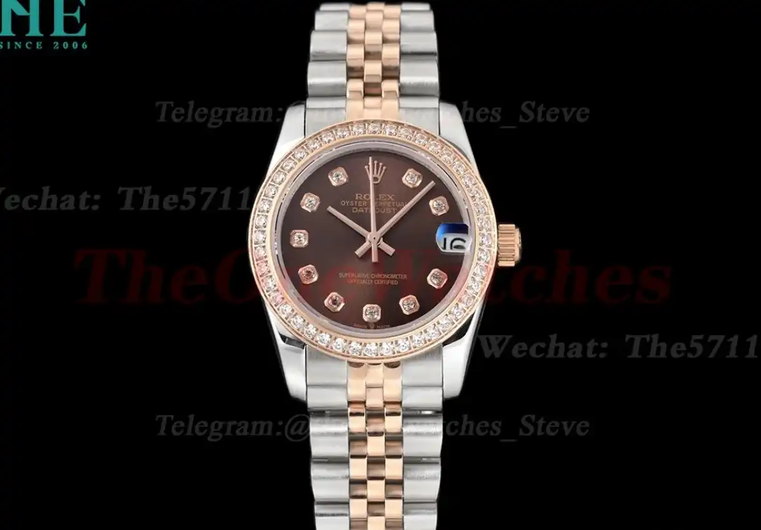 Datejust 28mm Dia RG SS Brown Dia GDF MY8215