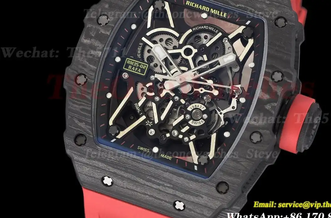 RM035-02 NTPT RU Skeleton Dial on Red Strap ZF V5 NH05A