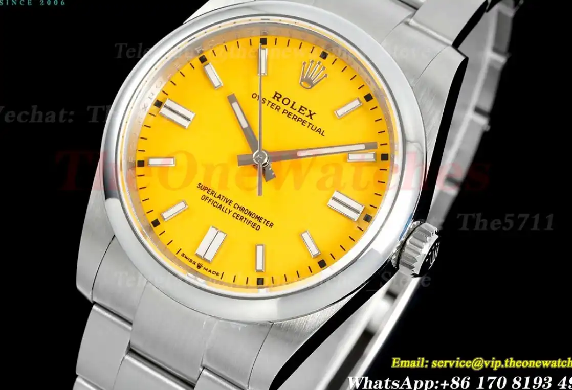 Oyster Perpetual 126000 36mm SS SS Yellow Dial DIWF A3230