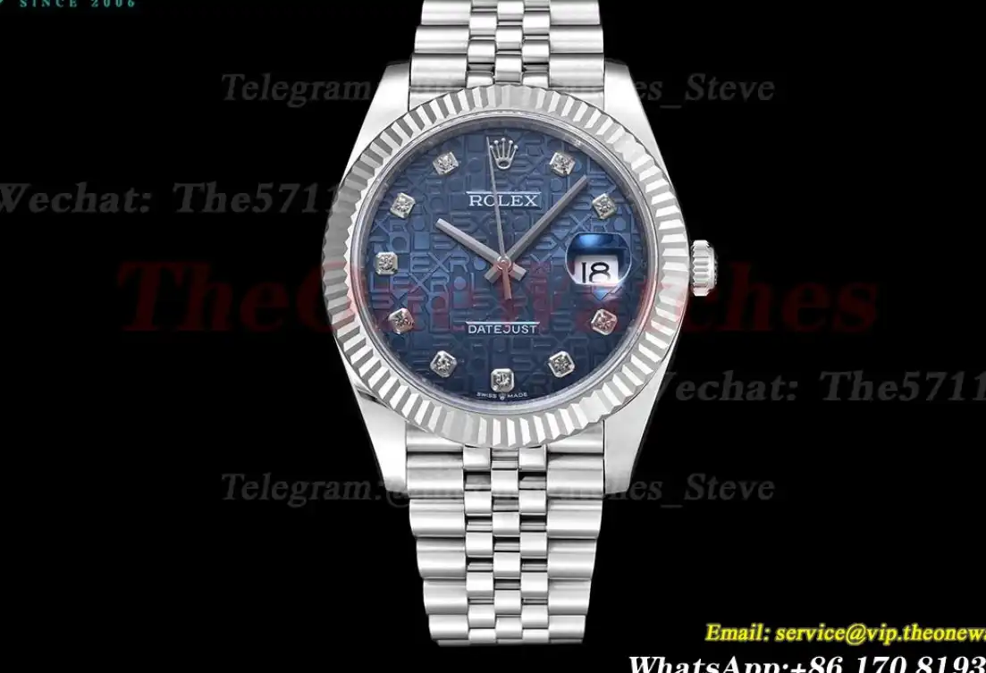 Datejust 126334 41MM SS SS Blue Textured Dial EWEF A3235